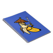 Funny Samurai Banana Ronin Cartoon Illustration Notitieboek (Rechterzijde)