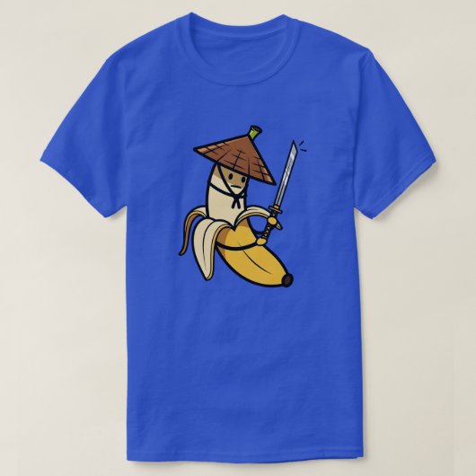 Funny Samurai Banana Ronin Cartoon Illustration T-shirt (Design voorkant)