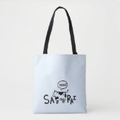 Funny SAMURAI canvas tas (Voorkant)