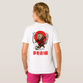 Funny Samurai Cat Soccer - Gift for Anime & Sports T-shirt (Achterkant volledig)