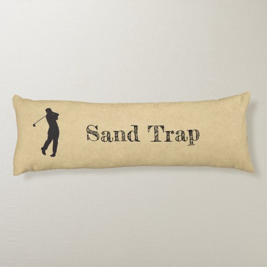 Funny Sand Trap Golf Design Leather Sport Bod Lichaamskussen (Achterkant)