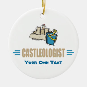 Funny Sandcastle Building Keramisch Ornament