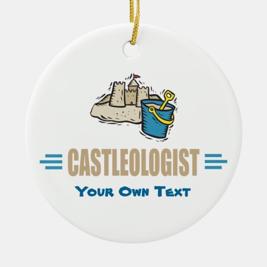 Funny Sandcastle Building Keramisch Ornament (Voorkant)