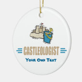 Funny Sandcastle Building Keramisch Ornament (Links)