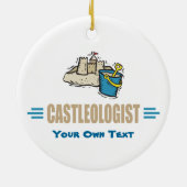 Funny Sandcastle Building Keramisch Ornament (Achterkant)