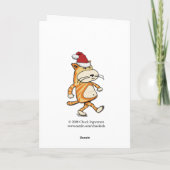Funny Sandy Claws Claws Cat Kerstmis Feestdagen Kaart (Achterkant)