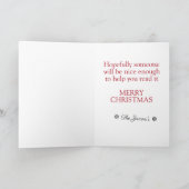 Funny Sant Claus Social Media Dictionary Kerstmis Feestdagen Kaart (Binnen)