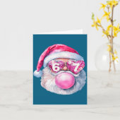 Funny Santa 67 Bubblegum Nk Christmas Six Seven Me Kaart (Gele Bloem)