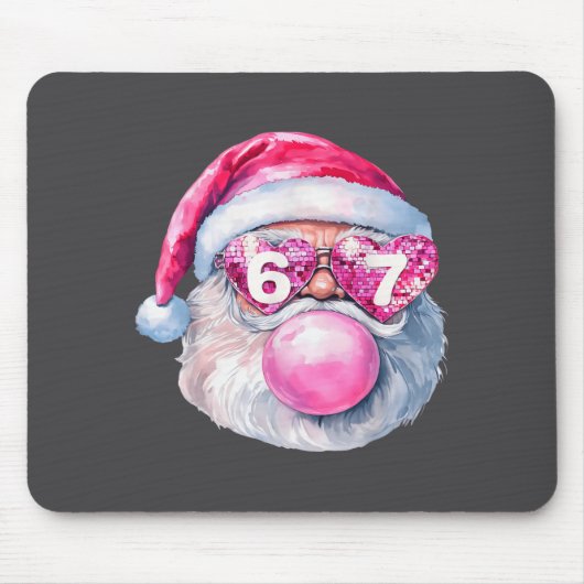 Funny Santa 67 Bubblegum Nk Christmas Six Seven Me Muismat (Voorkant)