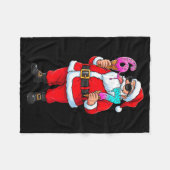 Funny Santa 67 Ice Cream Christmas Drip Xmas Teens Fleece Deken (Voorkant (Horizontaal))