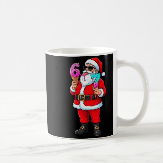 Funny Santa 67 Ice Cream Christmas Drip Xmas Teens Koffiemok (Rechts)