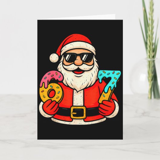 Funny Santa 67 Ice Cream Drip Christmas Xmas Teens Kaart (Voorkant)