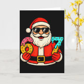 Funny Santa 67 Ice Cream Drip Christmas Xmas Teens Kaart (Gele Bloem)