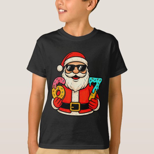 Funny Santa 67 Ice Cream Drip Christmas Xmas Teens T-shirt (Voorkant)