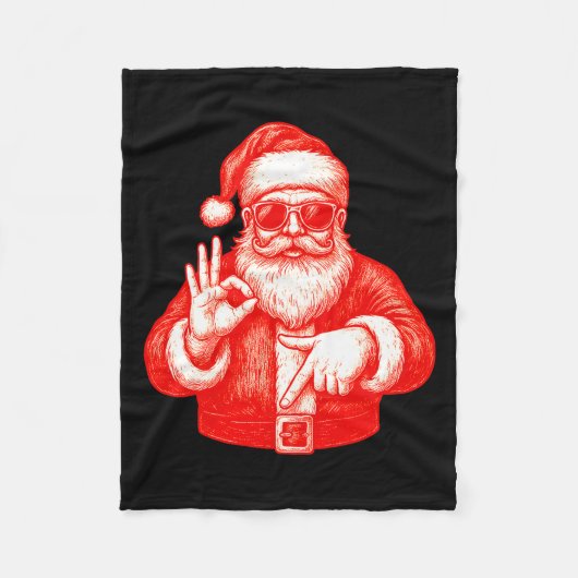 Funny Santa 6 7 Meme Design _ Christmas Math Humor Fleece Deken (Voorkant)