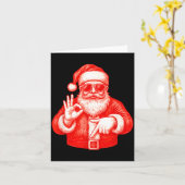 Funny Santa 6 7 Meme Design _ Christmas Math Humor Kaart (Gele Bloem)