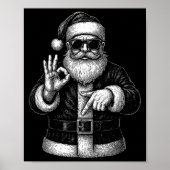 Funny Santa 6 7 Meme Design _ Christmas Math Humor Poster (Voorkant)