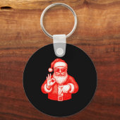 Funny Santa 6 7 Meme Design _ Christmas Math Humor Sleutelhanger (Voorkant)