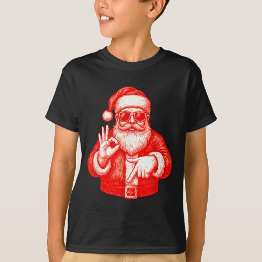 Funny Santa 6 7 Meme Design _ Christmas Math Humor T-shirt (Voorkant)