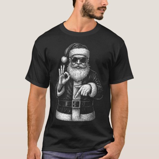 Funny Santa 6 7 Meme Design _ Christmas Math Humor T-shirt (Voorkant)