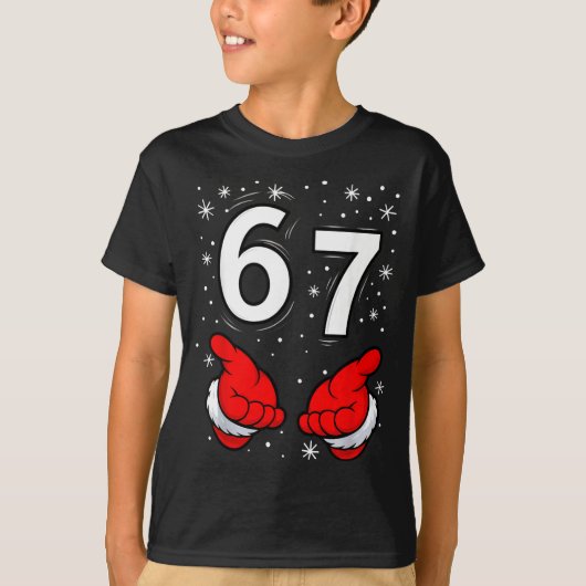 Funny Santa 6 7 Meme Six Seven Christmas 67 Italia T-shirt (Voorkant)