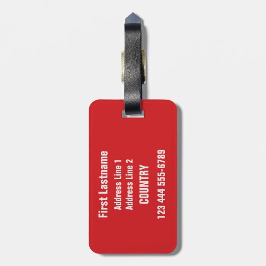 Funny Santa aangepaste tekst bagagelabel (Achterkant verticaal)