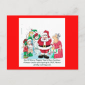 Funny Santa afbeelding Feestdagenkaart (Voorkant)