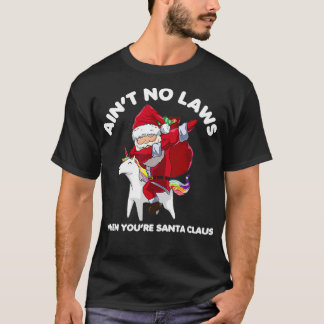 Funny Santa Aint No Laws, als je kerstman bent T-shirt