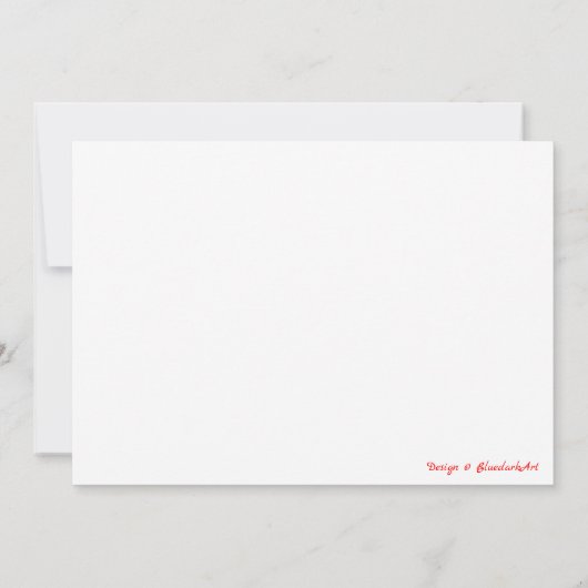 Funny Santa and Reindeer Cartoon Bedankkaart (Achterkant)