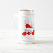 Funny Santa and Reindeer Cartoon Beer Stein Bierpul (Voorkant links)
