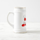 Funny Santa and Reindeer Cartoon Beer Stein Bierpul (Links)