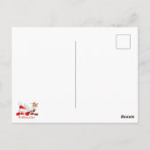 Funny Santa and Reindeer Cartoon Briefkaart (Achterkant)