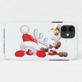 Funny Santa and Reindeer Cartoon iPhone 5 Hoesjes (Achterkant (horizontaal))