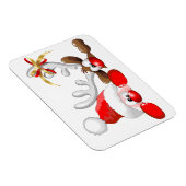 Funny Santa and Reindeer Cartoon Magneet (Rechterzijde)