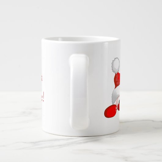 Funny Santa and Reindeer Cartoon Mok (Achterkant)