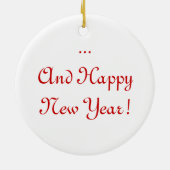 Funny Santa and Reindeer Cartoon Ornament (Achterkant)