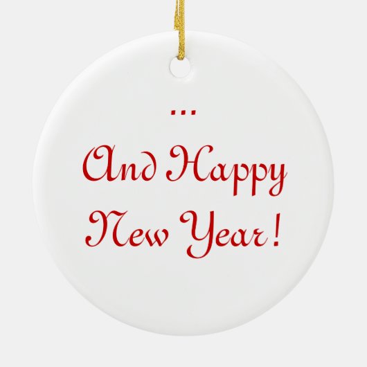 Funny Santa and Reindeer Cartoon Ornament (Achterkant)