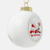 Funny Santa and Reindeer Cartoon Ornament (Links)