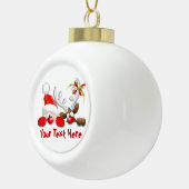 Funny Santa and Reindeer Cartoon Ornament (Rechts)