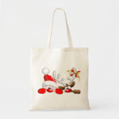 Funny Santa and Reindeer Cartoon Tote Bag (Voorkant)