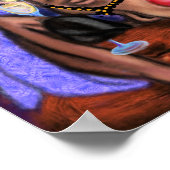 Funny Santa and Reindeers Kerstfeest - Cheers Poster (Hoek)