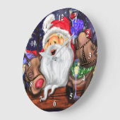 Funny Santa and Reindeers Kerstfeest - Fun Grote Klok (Hoek)