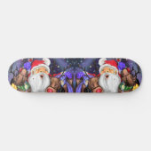 Funny Santa and Reindeers Kerstfeest - Fun Persoonlijk Skateboard (Horizontaal)