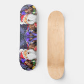 Funny Santa and Reindeers Kerstfeest - Fun Persoonlijk Skateboard (Voorkant)