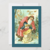 Funny  Santa Baggin A Baddie Holiday Kaart (Voorkant)