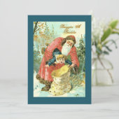 Funny  Santa Baggin A Baddie Holiday Kaart (Staand voorkant)