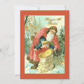 Funny  Santa Baggin Baddie Red Holiday Kaart (Voorkant)