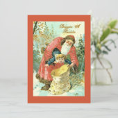 Funny  Santa Baggin Baddie Red Holiday Kaart (Staand voorkant)