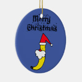 Funny Santa Banana Merry Kerstmis Keramisch Ornament (Rechts)