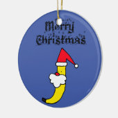 Funny Santa Banana Merry Kerstmis Keramisch Ornament (Links)